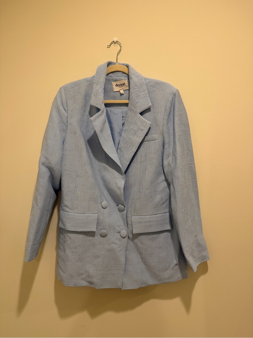 Danae NA-KD Light Blue Double-Breasted Women's Blazer